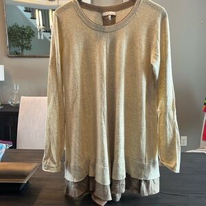 Anthropology eri + ali tunic mini dress size m